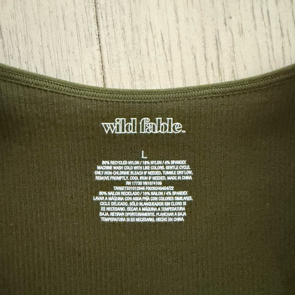 Olive Green Women's Crop Top - Picture 3 of 3